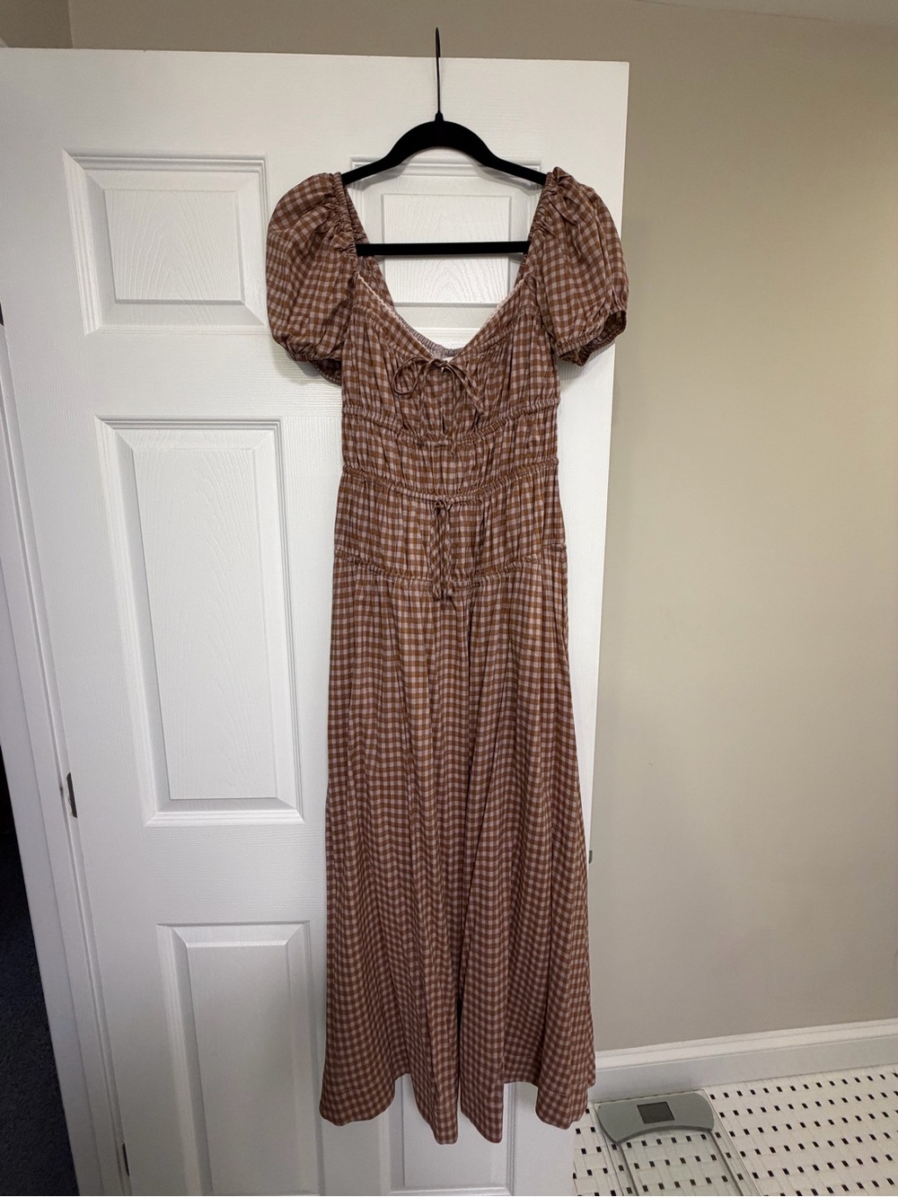 Reformation Audrie Check Dress